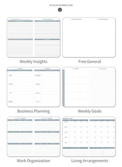Y&D Planner Book Planner Weekly Plan Book A5 Monthly Plan Notebook Including 6 Pcs Planned Stickers  - Image 3