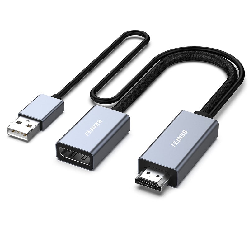 BENFEI HDMI to DisplayPort Adapter, HDMI Source to DisplayPort Monitor Compatible with PC Graphics Card Laptop PS5 Xbox One(360) Supporting 4K@60Hz 2K@144Hz 1080P@165Hz - Image 1