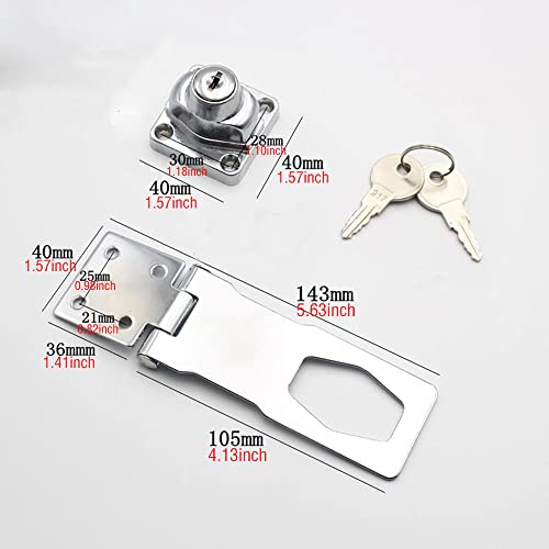 dingchi Door Lock, Clasp Buckle Vintage Door Lock, Locker Cabinet Lock Door Locker Home Lock Buckle from Hole,Safety Locking Hasp w/Screws - Image 3