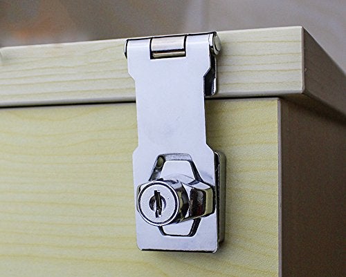 dingchi Door Lock, Clasp Buckle Vintage Door Lock, Locker Cabinet Lock Door Locker Home Lock Buckle from Hole,Safety Locking Hasp w/Screws - Image 4