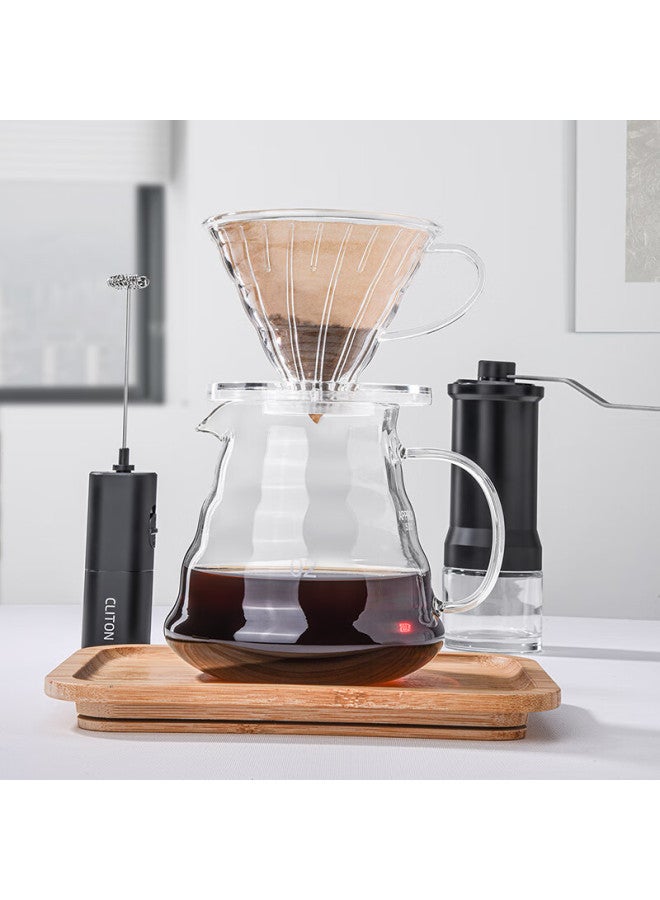 Cliton Hand-crank Coffee Grinder, Portable Coffee Maker, Coffee Pot, Coffee Filter Cup, Pour-over Kettle Set - Image 4