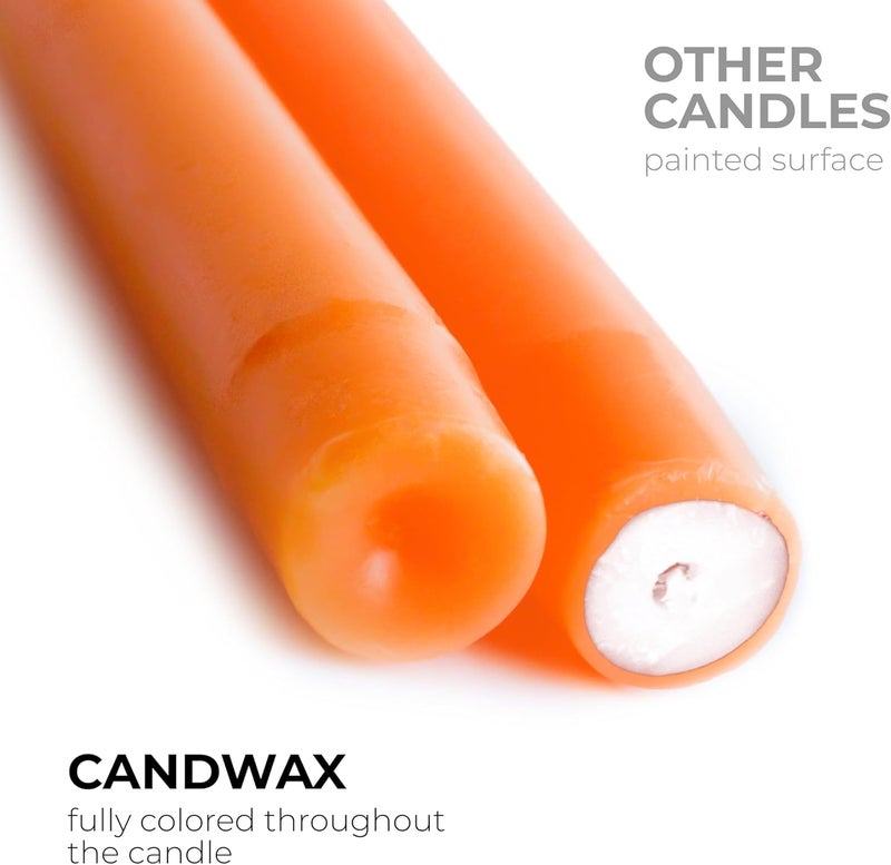 CANDWAX مجموعة شموع تاندواكس بلون أرجواني بطول 8 بوصة، عبوة تحتوي على 4 شموع - شموع لا تسيل ولا تنبعث منها أي رائحة، مثالية لعيد هالوين أو للزينة الرومانسية. - Image 3