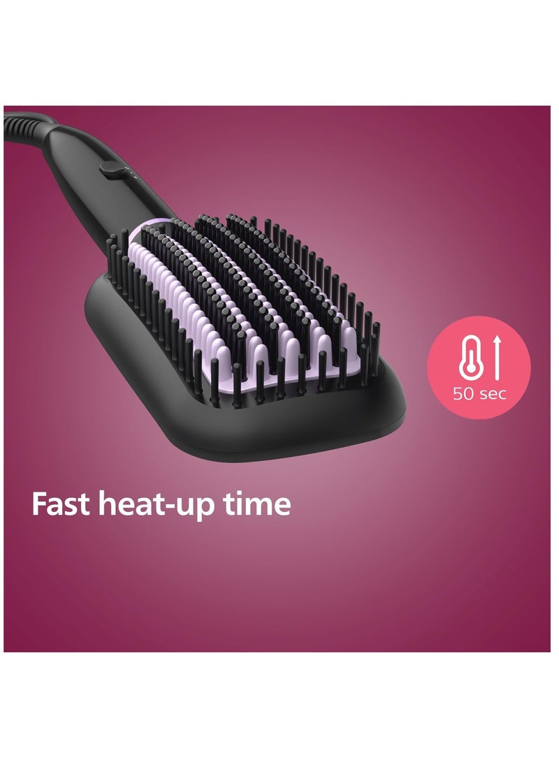 Philips StyleCare Essential | Heated Straightening Brush | Tourmaline Ceramic Coating | 2 Temperature Settings | Hair Straightener | ThermoProtect Technology | BHH880/03 - Image 5