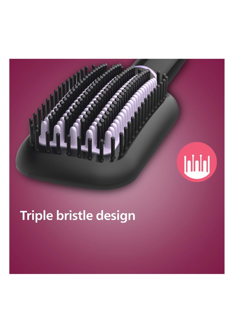 Philips StyleCare Essential | Heated Straightening Brush | Tourmaline Ceramic Coating | 2 Temperature Settings | Hair Straightener | ThermoProtect Technology | BHH880/03 - Image 3