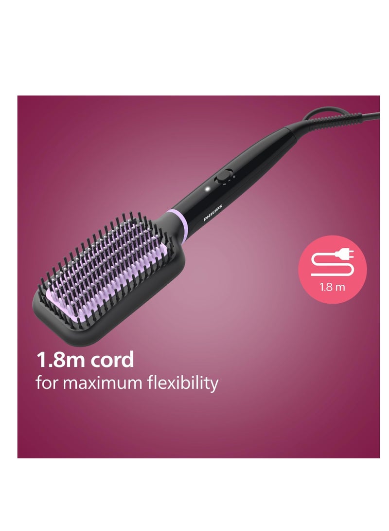 Philips StyleCare Essential | Heated Straightening Brush | Tourmaline Ceramic Coating | 2 Temperature Settings | Hair Straightener | ThermoProtect Technology | BHH880/03 - Image 4