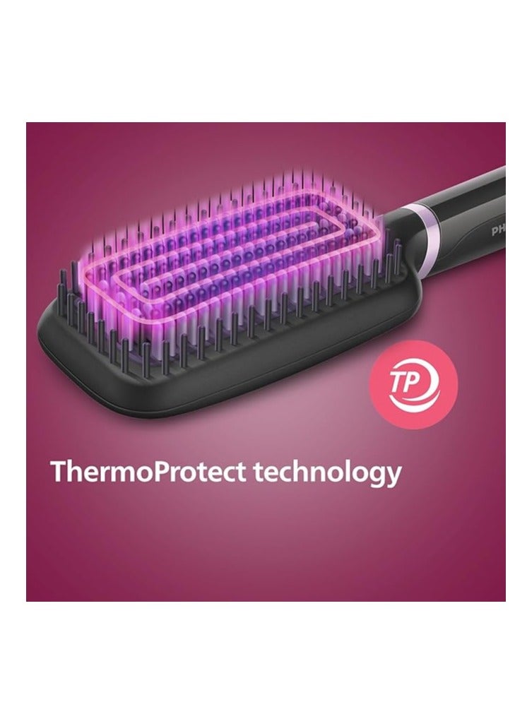 Philips StyleCare Essential | Heated Straightening Brush | Tourmaline Ceramic Coating | 2 Temperature Settings | Hair Straightener | ThermoProtect Technology | BHH880/03 - Image 2