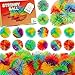 SHQDD 14PCS Stringy Balls Sensory Stringy Ball 275 inch Soft Rainbow Pom Bouncy Stocking Stuffers for Kids Monkey Pom Balls Fidget Toys Stress Ball Birthday Gifts for Boys Girls Ages 3 - Image 2
