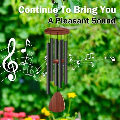 tujol 2 Pack Wind Chimes for Outside, Memorial Wind Chimes with 6 Aluminum Tubes, Sympathy Wind Chime Outdoor Gift Decoration for Garden Patio Yard - Image 4