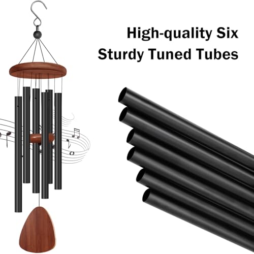 tujol 2 Pack Wind Chimes for Outside, Memorial Wind Chimes with 6 Aluminum Tubes, Sympathy Wind Chime Outdoor Gift Decoration for Garden Patio Yard - Image 3