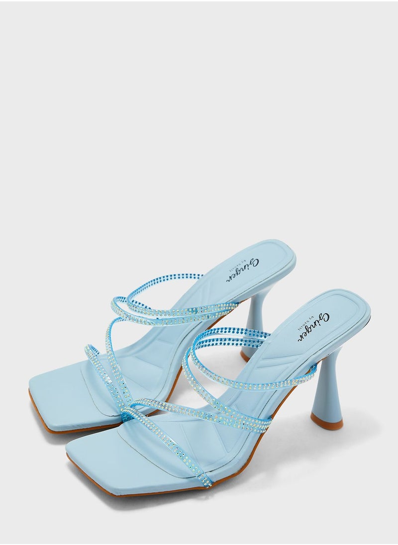 Ginger - Strappy Jewelled Sandals - Image 1