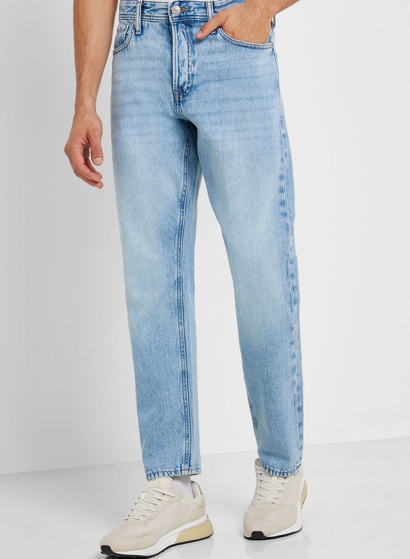 Light Wash Straight Fit Jeans