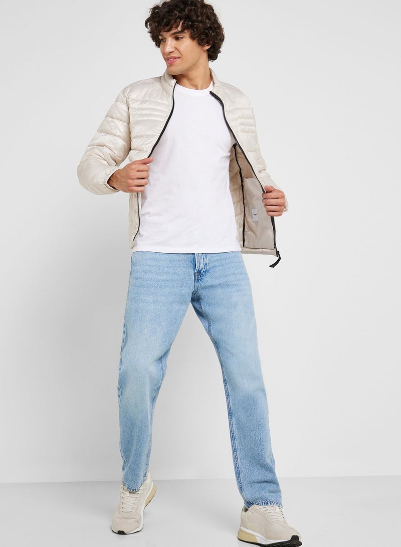 Light Wash Straight Fit Jeans