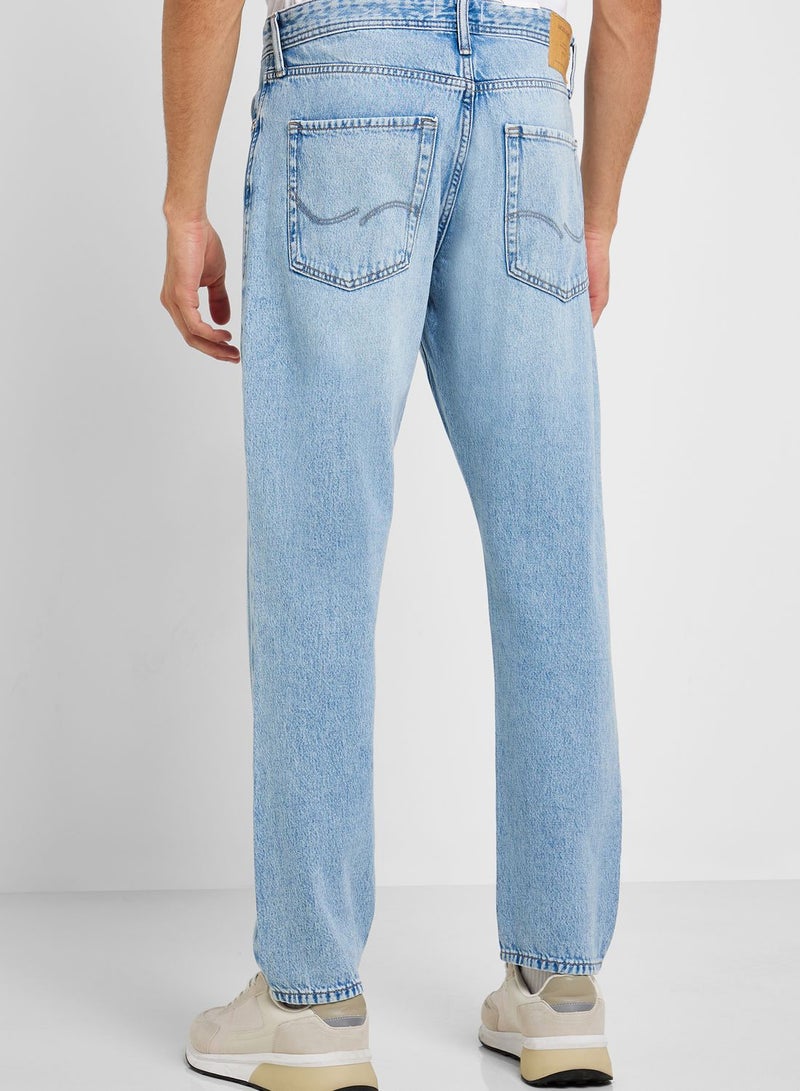 Light Wash Straight Fit Jeans