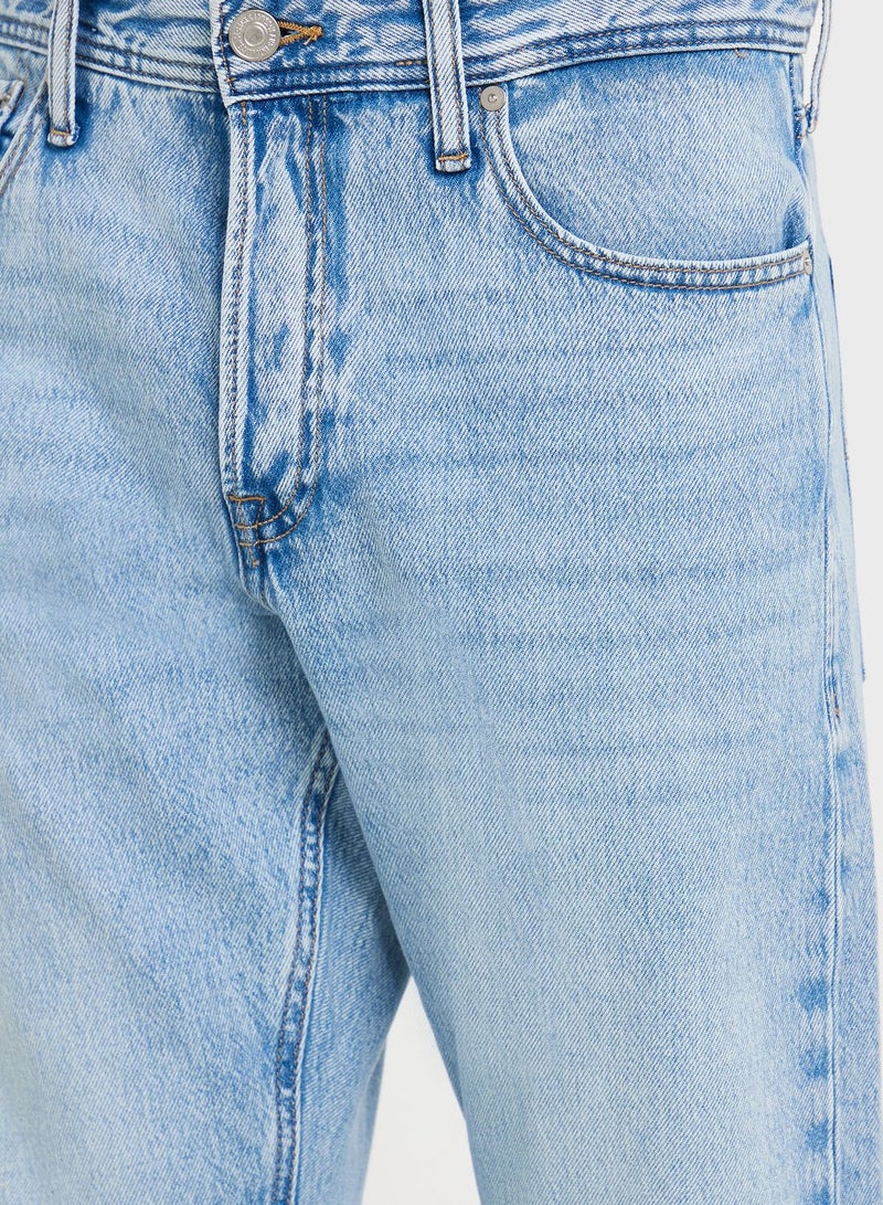 Light Wash Straight Fit Jeans
