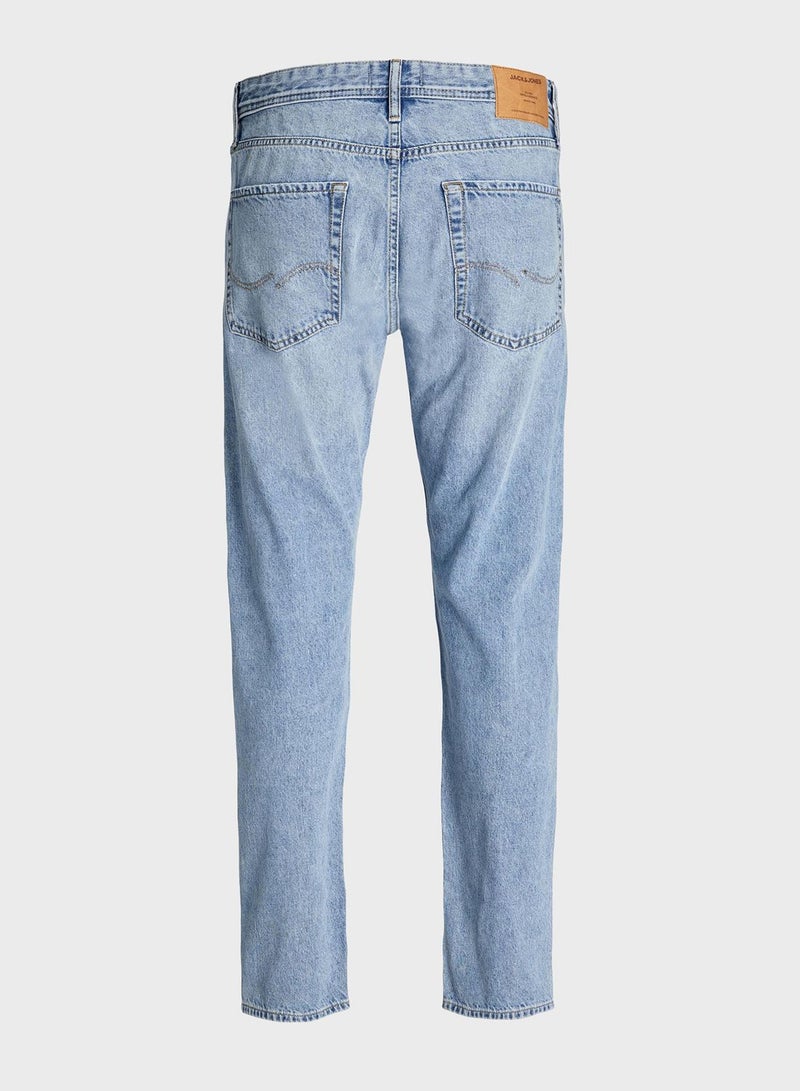 Light Wash Straight Fit Jeans