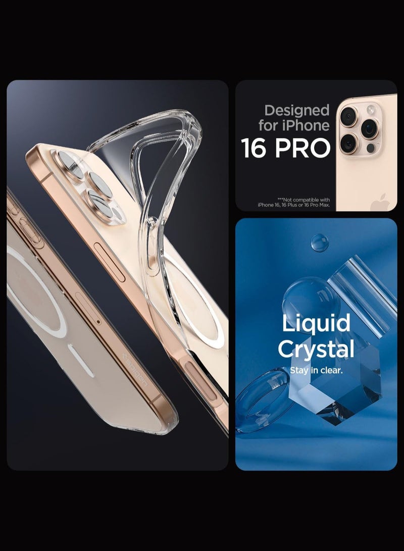 Spigen Liquid Crystal MagFit for iPhone 16 PRO Case Cover with MagSafe (2024) - Crystal Clear - Image 2