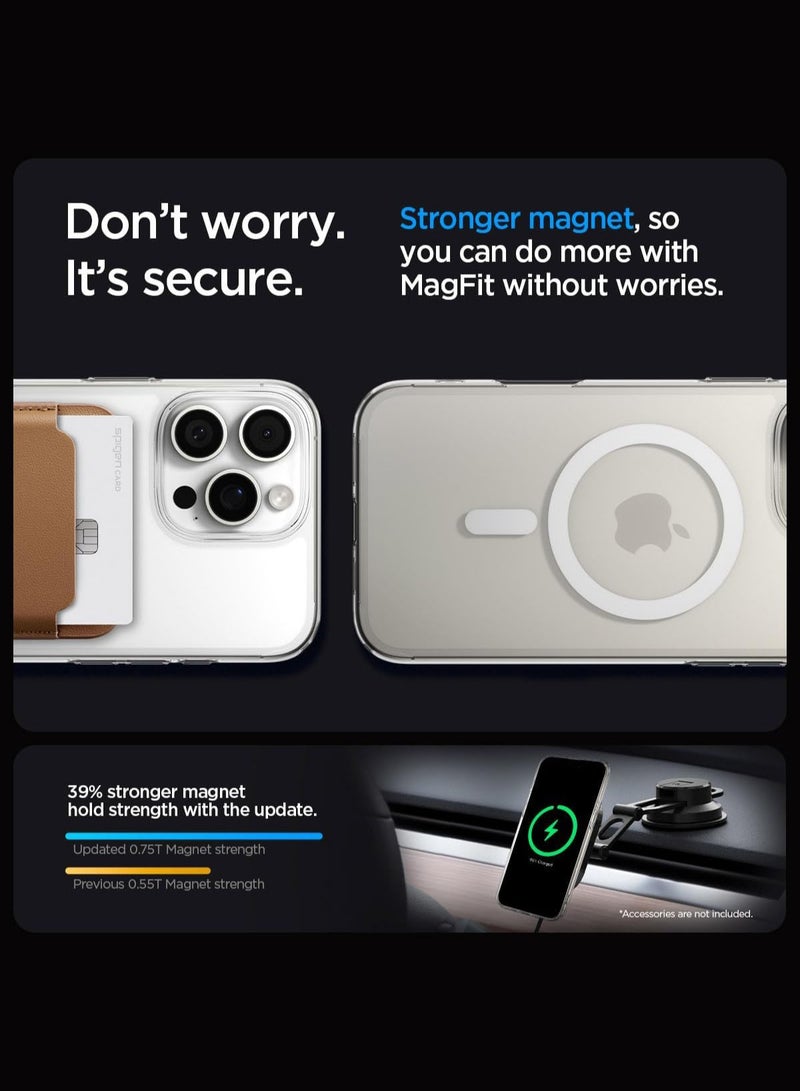 Spigen Liquid Crystal MagFit for iPhone 16 PRO Case Cover with MagSafe (2024) - Crystal Clear - Image 3