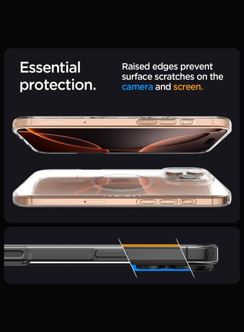 Spigen Liquid Crystal MagFit for iPhone 16 PRO Case Cover with MagSafe (2024) - Crystal Clear - Image 4