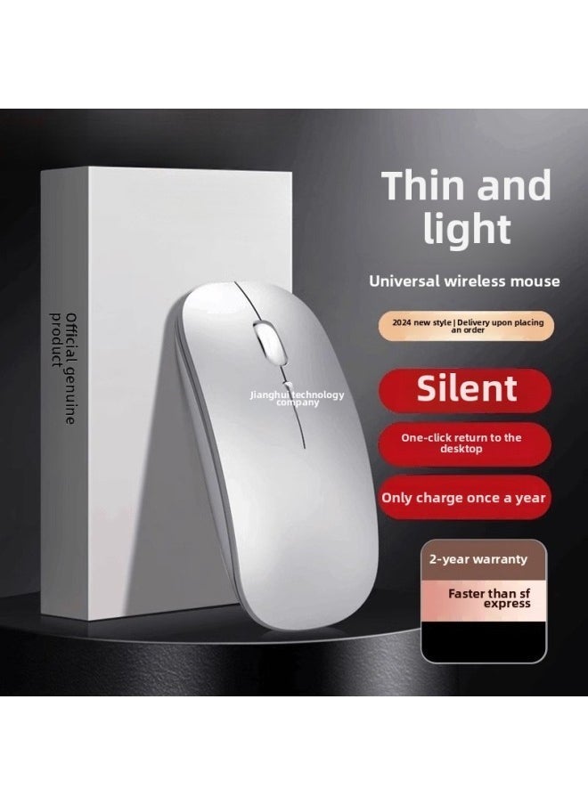 Generic - Wireless Mouse Charging Mute Bluetooth Dual-mode Office Laptop External Unlimited Mouse Smart Silent-Specification:Black-bluetooth Wireless Dual Mode [2.4g Wireless + Bluetooth 5.0 + Bluetooth 4.0] - Image 1
