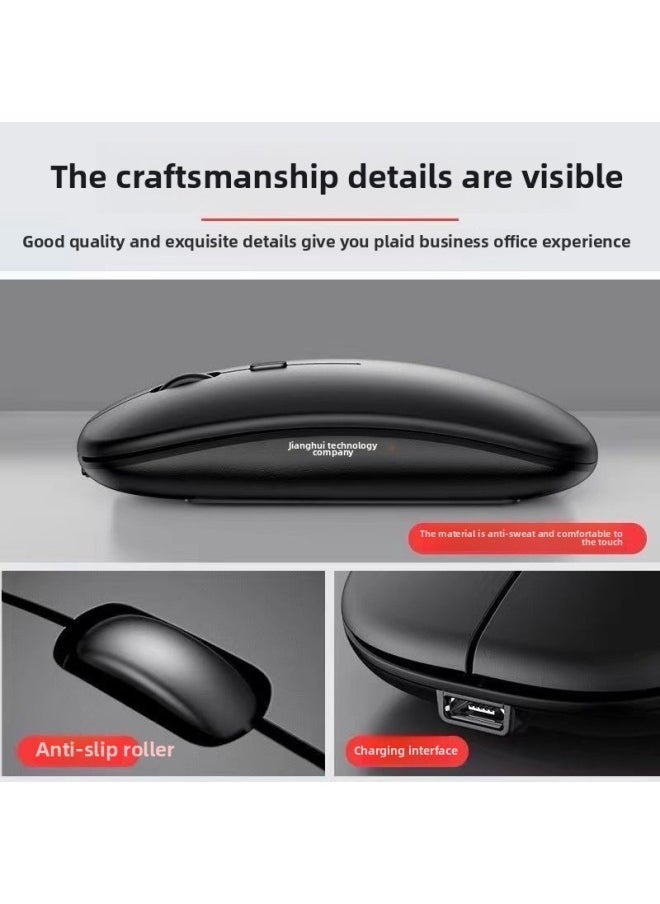 Generic - Wireless Mouse Charging Mute Bluetooth Dual-mode Office Laptop External Unlimited Mouse Smart Silent-Specification:Black-bluetooth Wireless Dual Mode [2.4g Wireless + Bluetooth 5.0 + Bluetooth 4.0] - Image 1