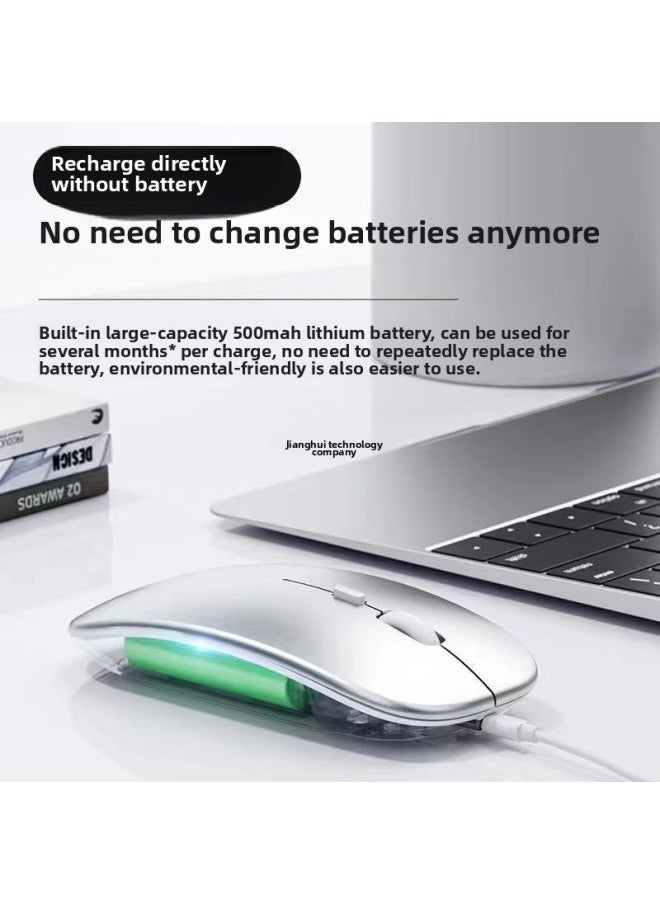 Generic - Wireless Mouse Charging Mute Bluetooth Dual-mode Office Laptop External Unlimited Mouse Smart Silent-Specification:Black-bluetooth Wireless Dual Mode [2.4g Wireless + Bluetooth 5.0 + Bluetooth 4.0] - Image 1