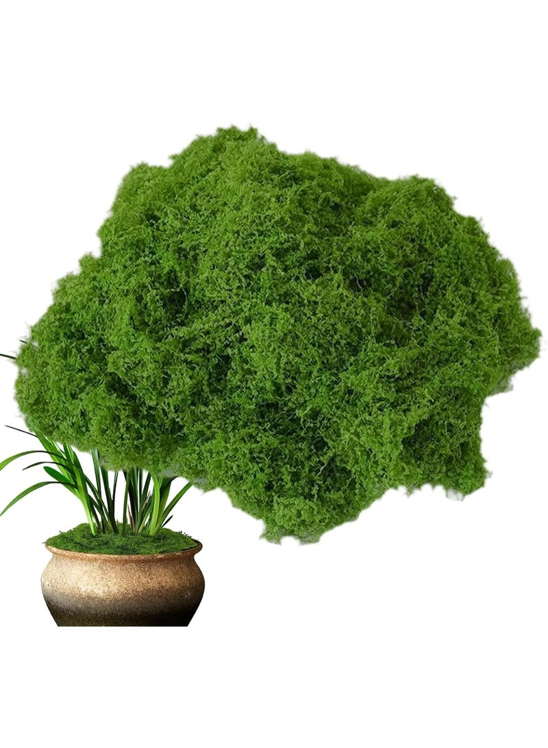 Artificial Fake Moss - 400g Natural Preserved Moss, Fake Craft Moss | Colorfast Potted Plant Centerpieces Decor, Fairy Grass Lawn Miniature Ornament, Green Moss Craft for Paintings Moss Walls - Image 1