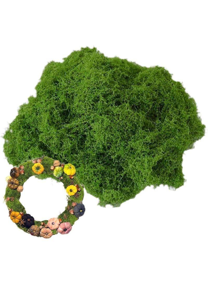 Artificial Fake Moss - 400g Natural Preserved Moss, Fake Craft Moss | Colorfast Potted Plant Centerpieces Decor, Fairy Grass Lawn Miniature Ornament, Green Moss Craft for Paintings Moss Walls - Image 5