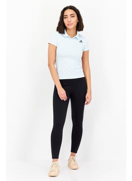 Adidas Women Sportswear Fit Short Sleeve Golf Polo Shirts, Blue  - Image 3