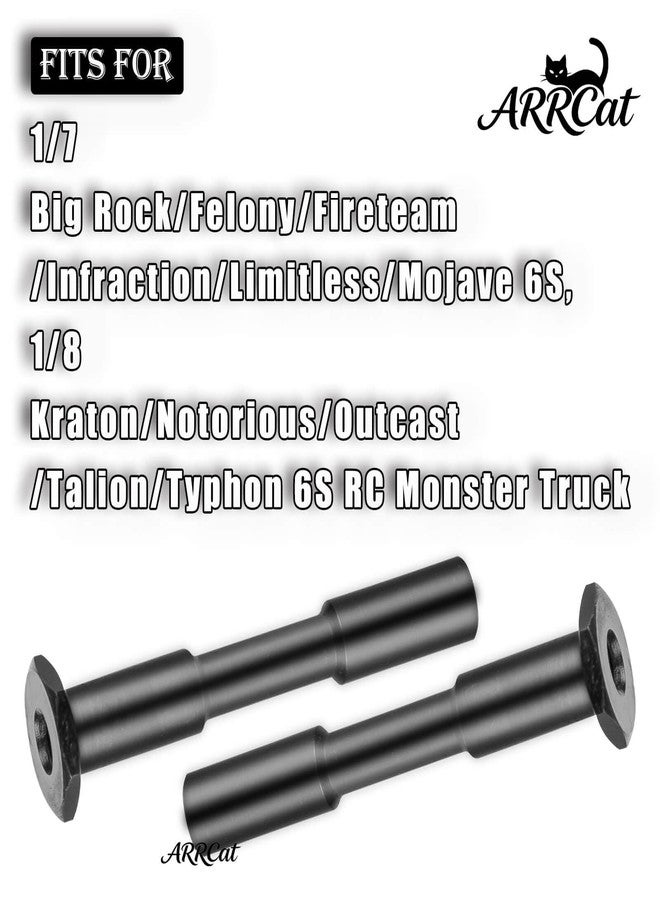 ARRCat Steel Steering Post Upgrades Part for 1/7 Big Rock/Felony/Fireteam/Infraction/Limitless/Mojave 6S,1/8 Kraton/Notorious/Outcast/Talion/Typhon 6S RC Monster Truck,(Replace #ARA340186) - Image 3