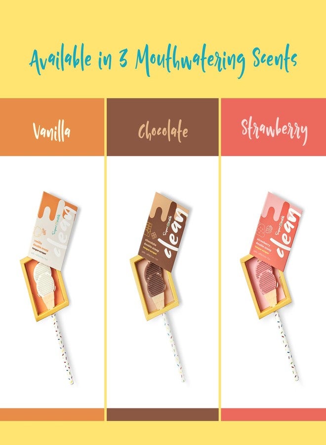 SuperMouth® Double Scoop Kids Tongue Scraper – Dual-Sided Brush & Scraper Removes Odor-Causing Buildup, Fights Bad Breath, Easy-Grip Ice Cream Design, 3 Yummy Scents, Ages 6-12, Essential Oral Care - Image 4