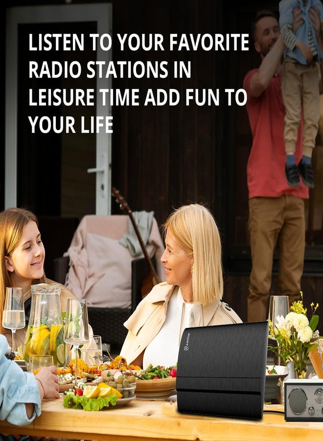 ANTOP FM Antenna, Low Noise Amplified Digital AM/FM Indoor Radio Antenna, Suitable for Home Stereo Receivers, 50 Miles - Image 3