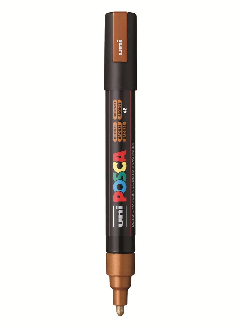 POSCA Paint Marker Medium Bullet Tip Bronze Ink - Image 1