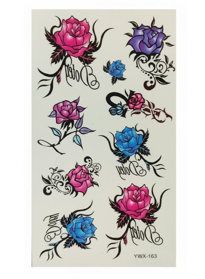 تاتو مؤقت  علي شكل ورود  ملونه وجذابة للانتباه - Image 1