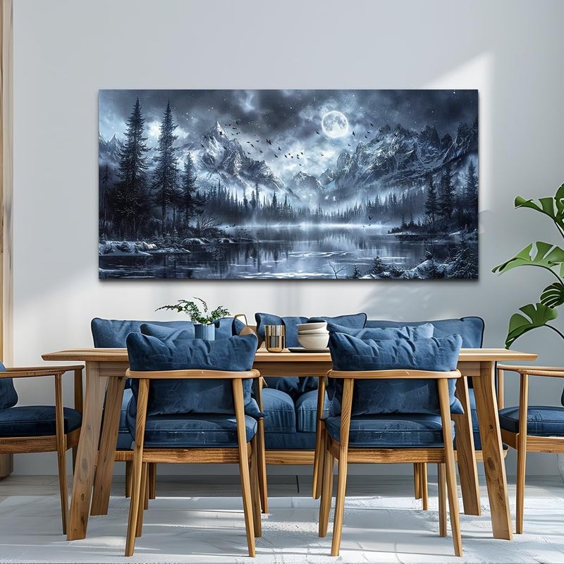 EMODA Black Forest Landscape Canvas 60x120 cm Framed – Forest Wall Art for Living Room | Large Framed Canvas Print for Living Room Bedroom Home Office Wall Decoration – Premium Quality Artwork for Modern Interior Styling - Image 5