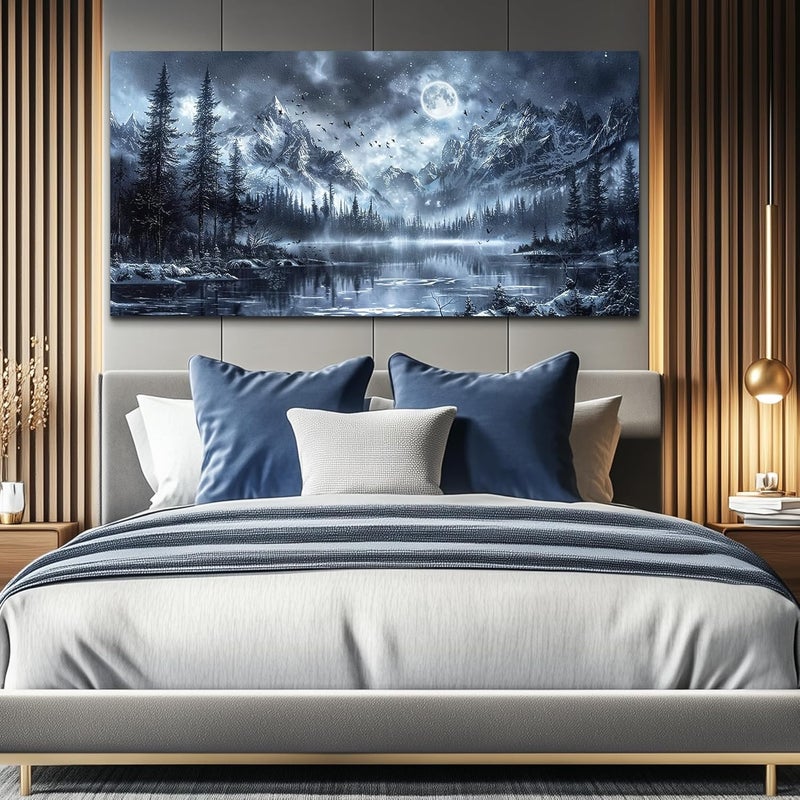 EMODA Black Forest Landscape Canvas 60x120 cm Framed – Forest Wall Art for Living Room | Large Framed Canvas Print for Living Room Bedroom Home Office Wall Decoration – Premium Quality Artwork for Modern Interior Styling - Image 4
