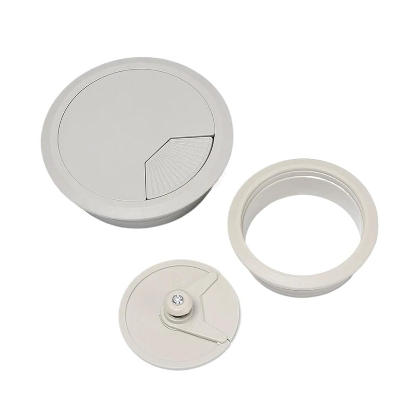 Dark Brown 60mm Desk Grommet Cable Hole Cover 20pcs for Office TV Stand Workstation - Image 4