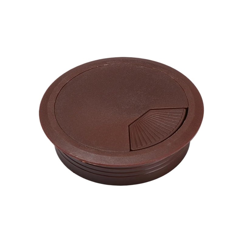 Dark Brown 60mm Desk Grommet Cable Hole Cover 20pcs for Office TV Stand Workstation - Image 2