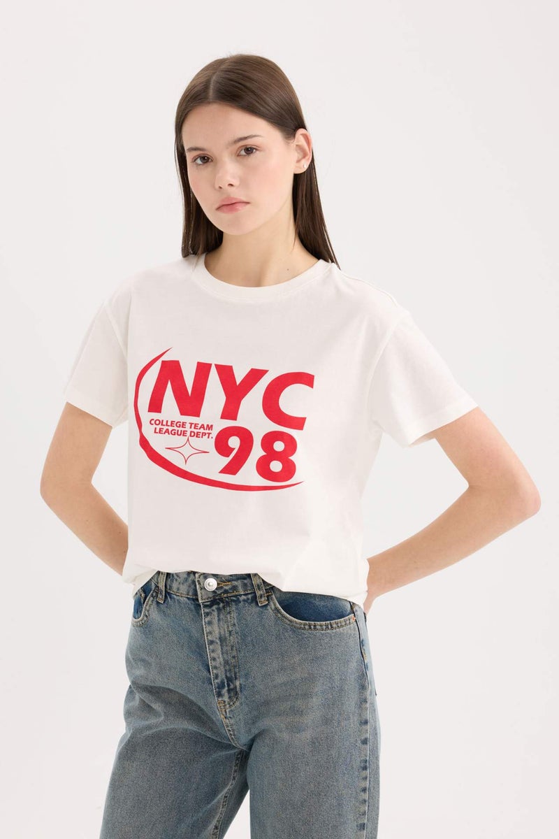 DeFacto Regular Fit Crew Neck Short Sleeve T-Shirt - Image 3