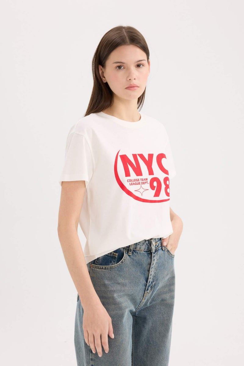 DeFacto Regular Fit Crew Neck Short Sleeve T-Shirt - Image 4