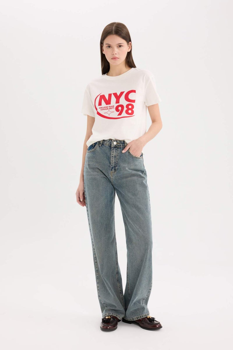 DeFacto Regular Fit Crew Neck Short Sleeve T-Shirt - Image 2