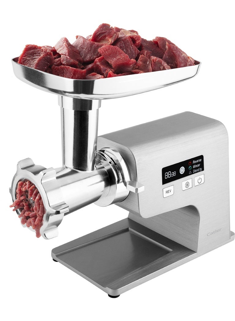 كاتلر Catler Electric Meat Grinder MG 800– Heavy-Duty Metal Body, Touch Control LCD Display, 3 Grinding Plates, - Image 2