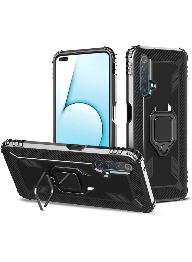 اس-توب جراب لهاتف OPPO Realme X50 و Realme X3 جراب واقٍ من ألياف الكربون مع حامل حلقي يدور 360 درجة - Image 1