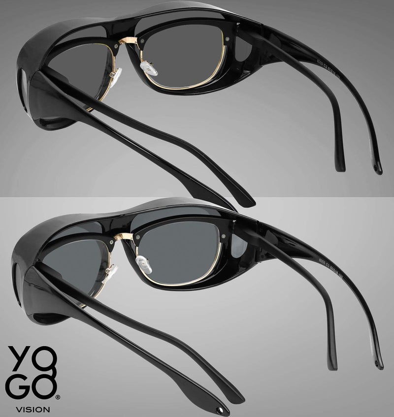 Yogo Vision نظارات شمسية يوجو فيجن فيت أوفر مع عدسات بولاريد، حماية 100% من الأشعة فوق البنفسجية للرجال والنساء - Image 2