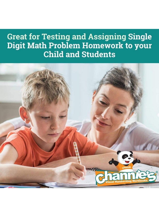 Channie's Math Prek-1St Grades, 80 Pages Strong Paper, 8.5" X 11" With Hardboard Back Lineup Pad Workbook Math Line-Up - Image 2