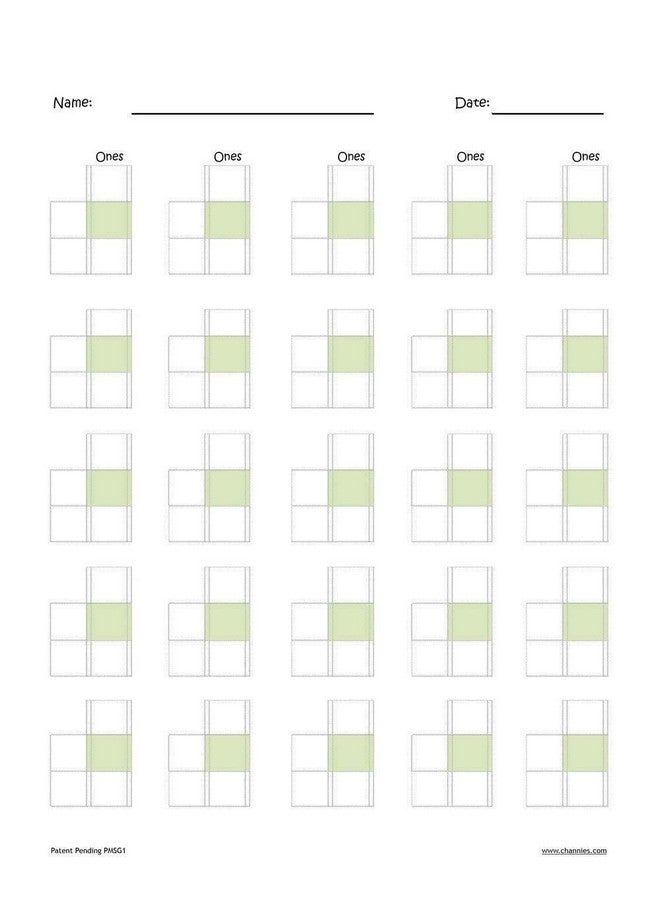 Channie's Math Prek-1St Grades, 80 Pages Strong Paper, 8.5" X 11" With Hardboard Back Lineup Pad Workbook Math Line-Up - Image 3