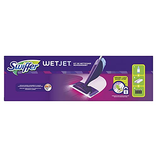 Swiffer مجموعة بدء تشغيل ممسحة الأرضيات سويفر ويتجيت مع 1 ويتجيت 5 وسادات 1 محلول تنظيف 4 بطاريات - Image 5