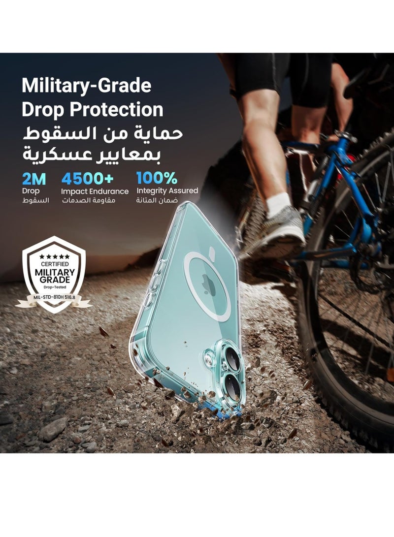 إلترازون iPhone 16 Plus MagSafe Case (MagU) - Revolutionary iCrystal Tech Clear Cover, MIL-Grade Protection, Anti-Scratch, Camera Protection, Magnetic Ultra Slim Design - Image 3