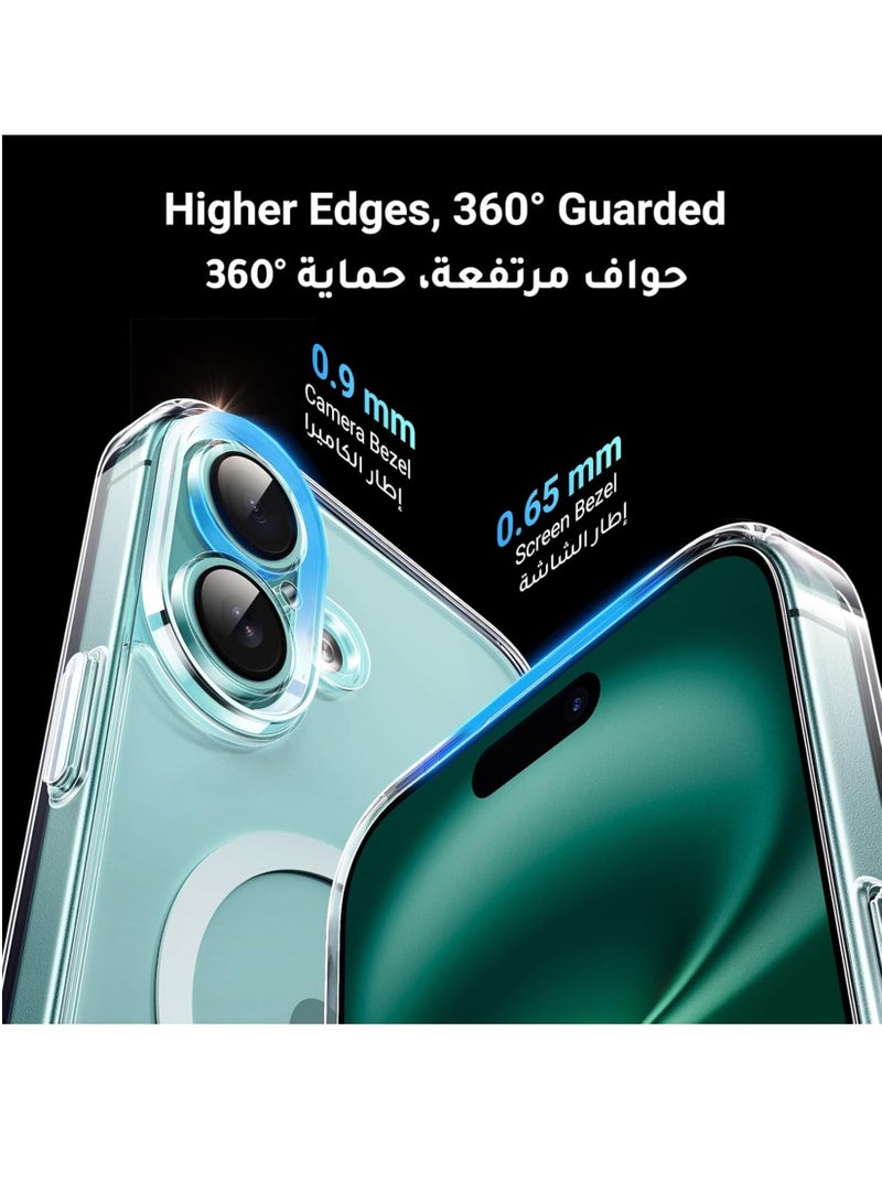 إلترازون iPhone 16 Plus MagSafe Case (MagU) - Revolutionary iCrystal Tech Clear Cover, MIL-Grade Protection, Anti-Scratch, Camera Protection, Magnetic Ultra Slim Design - Image 5