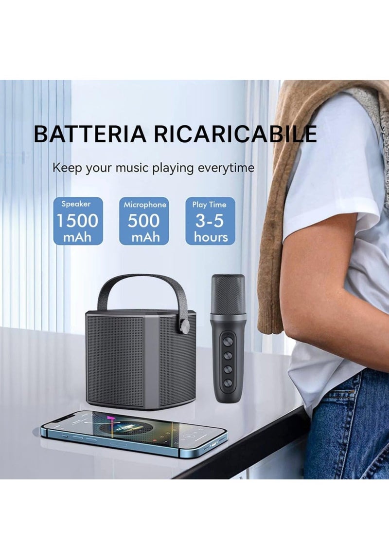 ELTRAZONE Portable Bluetooth Karaoke Speaker with Rechargeable Wireless Microphone, Type-C Charging, Multiple Voice Modes, TF Card Support for Music Storage, Fun Karaoke Speaker for Kids & Adults (Red) - Image 5