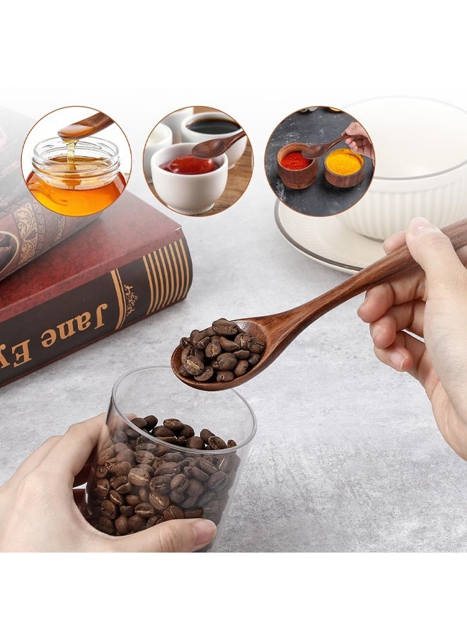 4 Pcs Wooden Spoons for Eating 5.9 inch Wooden Honey Spoons Small Wood Teaspoons for Stirring Coffee, Little Wood Table Spoon for Cooking, Desserts Cereal - Image 5